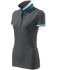 Malfini Collar Up W MLI-25783 šviesiai antracito spalvos polo marškinėliai