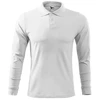 Malfini Single J. LS M MLI-21100 balti polo marškinėliai
