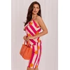 Margintas medvilninis topas su sagomis Italy Moda