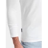 Marškinėlių ilgomis rankovėmis rinkinys vyriškas baltas slim fit V formos iškirpte 2 vnt. Ombre