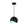 Pakabinamas šviestuvas MAVIA lubinis LED šviestuvas (E27, 40 W, IP20, juodas, vidus žalias, apvalus) GTV OS-MAV-14-DEC
