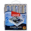 MAXELL Šarminė baterija LR6, VERTA PAKUOTĖ, 24 vnt.