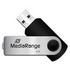 MediaRange Flexi-Drive 8 GB, USB-Stick - juodas/sidabrinis, USB-A 2.0, without Logo
