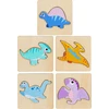 Lean Toys Medinė dėlionė su dinozaurų motyvu