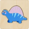 Lean Toys Medinė dėlionė su dinozaurų motyvu