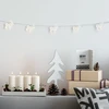 DecoKing Mediniai kalėdiniai elniukai, balti, 10 vnt