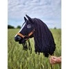 Super Hobby Horse Medinis žirgas su kotu – frizų veislės, premium