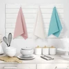 AmeliaHome Medvilninės waffle šluostės turkio ir rožinės, 3 vnt., 50×70 cm