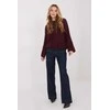 Megztinis moterims oversize bordo spalvos