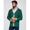 Megztinis su šaliu apykakle preppy stiliaus žalias – šilumai ir išskirtinumui rudens dienoms.