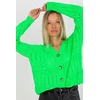 Megztinis Sweter Damski LC 8022.04P Fluo Žalias - Rue Paris