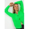 Megztinis Sweter Damski LC 8022.04P Fluo Žalias - Rue Paris