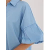 Mėlyna moteriška oversize palaidinė