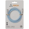 Sbox Mėlynas pintas USB-C–USB-C laidas, 1 m