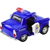 Lean Toys Klasikinis policijos automobilis 1:38 su šviesomis ir garsais, mėlynas