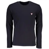 MĖLYNAS VYRIŠKAS T-SHIRT SU ILGAIS RANKOVIAIS GUESS JEANS