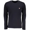 Mėlynas T-SHIRT MĘSKI Z DŁUGIM RĘKAWEM GUESS JEANS