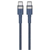 Mėlynas USB-C į USB-C 3A 1 m kabelis
