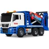 Lean Toys Žaislinis autovežis su sportiniu automobiliu, mėlynas ir baltas, 31,5 × 19,5 × 11 cm