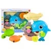 Lean Toys Mėlynojo delfino vonios žaislų rinkinys