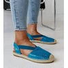 Mėlynos espadrilės atviru kulnu Tharna