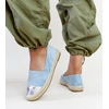 mėlynos ir sidabrinės blizgios espadrilės