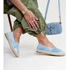 mėlynos ir sidabrinės blizgios espadrilės