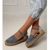Mėlynos moteriškos espadrilės basutės Santos