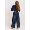 Mėlynos polka dot palazzo kelnės