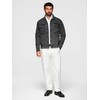 Men's denim jacket katana with washem - juodas V3 OM-JADJ-0219