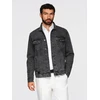 Men's denim jacket katana with washem - juodas V3 OM-JADJ-0219