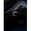 Men's denim jacket with knitted sleeves and hood - mėlynas and juodas V2 OM-JADJ-0220