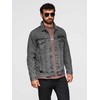 Men's denim katana jacket with washem - graphite V5 OM-JADJ-0219