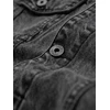 Men's denim katana jacket with washem - graphite V5 OM-JADJ-0219