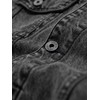 Men's denim katana jacket with washem - graphite V5 OM-JADJ-0219