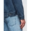 Men's denim katana jacket with washem - mėlynas V4 OM-JADJ-0219