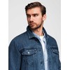 Men's denim katana jacket with washem - mėlynas V4 OM-JADJ-0219