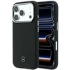 Dėklas Mercedes Leather Semi Wrap Grilis Pattern MagSafe Case for iPhone 17 Pro - Juodas