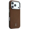 Mercedes PU Leather Semi Wrap MagSafe dėklas skirtas Apple iPhone 17 Pro Camel