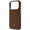 Mercedes PU Leather Semi Wrap MagSafe dėklas skirtas Apple iPhone 17 Pro Camel
