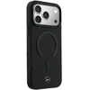 Mercedes PU Leather 3D MagSafe dėklas skirtas Apple iPhone 17 Pro juodos spalvos