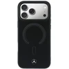 Mercedes PU Leather 3D MagSafe dėklas skirtas Apple iPhone 17 Pro juodos spalvos