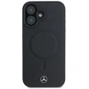 Mercedes MEHMP16S23RCMK Apple iPhone 16 6.1″ juoda/juodos spalvos kietas dėklas Plain Smooth Leather MagSafe