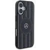 Mercedes MEHMP16S23HRSK Apple iPhone 16 6.1″ juodos spalvos kietas dėklas MB Double Layer Crossed Lines MagSafe