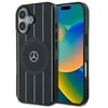 Mercedes MEHMP16S23HRSK Apple iPhone 16 6.1″ juodos spalvos kietas dėklas MB Double Layer Crossed Lines MagSafe