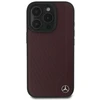Mercedes MEHMP16L23RBGVR Apple iPhone 16 Pro 6.3″ red kietas dėklas MB Wood Imitation Leather MagSafe