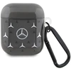 Mercedes MEA28DPMGS Dėklas AirPods 1/2, juoda/juoda, didelių žvaigždžių raštas