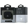Mercedes MEA4CSLBK AirPods 4 dėklas juodos spalvos Leather Metal Logo