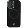 Mercedes MEHMP16S23SUTTK Apple iPhone 16 6.1″ juodos spalvos kietas dėklas Silicone Tonal Logo MagSafe