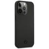Mercedes MEHCP13LMBLBK Apple iPhone 13 Pro /13 6,1″ juodos spalvos kietas dėklas Leather Meshed Metal Logo